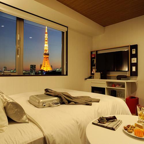 Chambre Double Deluxe - Vue sur Tour de Tokyo